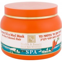 Маска Health & Beauty для сухих окрашенных волос с морковным маслом на основе минеральной грязи, 250 мл